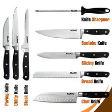 Load image into Gallery viewer, AGARO - 33407 Galaxy 9x1 Multiuse Stainless Steel Knife Set with Wooden Block (Steel) - Home Decor Lo