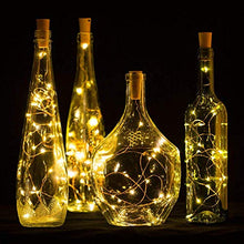 Load image into Gallery viewer, J Studio (1 Pack)2M 20LED Wine Bottle Cork String Light Copper Wire Starry Fairy Lights Battery Powered Warm White DIY, Party, Decoration, Wedding, Gift Box (Pack of 1) - Home Decor Lo