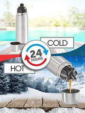 Load image into Gallery viewer, Milton Flip Lid 500 Thermosteel 24 Hours Hot and Cold Water Bottle with Bag, 500 ml, Silver - Home Decor Lo