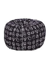 Load image into Gallery viewer, Reme Organic Cotton Premium XXL Printed Bean Bag Cover-Black Color (Without Beans) - Home Decor Lo