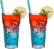 Load image into Gallery viewer, Ash & Roh® Water Glasses Tumbler Drinking Glasses for Juice Beer and Cocktail,Dishwasher Safe- 400 ml (2) - Home Decor Lo