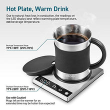 Load image into Gallery viewer, COSORI Coffee Mug Warmer &amp; Mug Set Electric 24Watt Beverage Cup Warmer for Desk Home Office Use 304 Stainless Steel 17Oz Mug W Lid Touch Tech &amp; Led Backlit Display Ideal for Gift Coffee Tea Hot Cocoa - Home Decor Lo