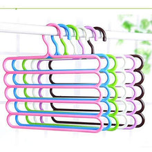 Load image into Gallery viewer, INOVERA (LABEL) 5 Layer Pants Clothes Hanger Wardrobe Storage Organiser Rack (Set of 6), 32l x 1b x 33h cm (Assorted Colour) - Home Decor Lo