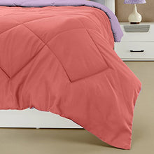 Load image into Gallery viewer, Amazon Brand - Solimo Microfibre Reversible Comforter, Double (Candy Pink and Bubble Gum Purple, 200 GSM) - Home Decor Lo