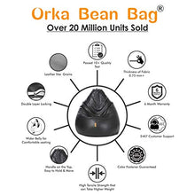 Load image into Gallery viewer, ORKA Classic XXXL with Footstool Bean Bag Cover Without Beans - Brown - Home Decor Lo