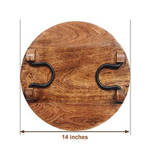 Load image into Gallery viewer, SAVON Wood Party Serving Platter Round Cheese Wine Crackers Meat Circle Board Tray - 14 Inch - Home Decor Lo