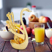 Load image into Gallery viewer, VAKHAR Swan Spoon Fork Rack Salad Spoon Fruit Dessert Fork Swan Cutlery Holder Tableware Rack Dinnerware Storage - Home Decor Lo