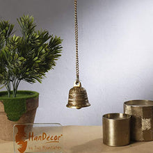 Load image into Gallery viewer, Two Moustaches Ethnic Carved Brass Temple Hanging Designer Bell - Home Decor Lo