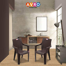 Load image into Gallery viewer, AVRO FURNITURE 7756 Plastic Chair | Set of 4 | Matt and Gloss Pattern | for Dining Room, Bedroom, Kitchen, Living Room | Bearing Capacity up to 150Kg | Strong & Sturdy Structure | 1 Year Guarantee - Home Decor Lo