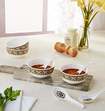 Load image into Gallery viewer, Amazon Brand - Solimo Majestico Set of 6 Melamine soup bowls with spoons (11.5 cm) - Home Decor Lo