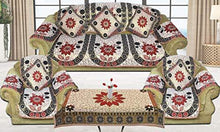 Load image into Gallery viewer, KK Home Store Decor Exclusive Velvet Heavy Fabric 500 TC Floral Design 5 Seater Sofa Cover with 6 Arm Set 3+2 Seater Sofa Covers with Arms Cover|16 Piece |-Multi - Home Decor Lo