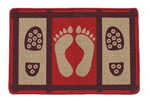 Saral Home Red Home Printed Jute Doormat Set of 3-40x60 Cms - Home Decor Lo