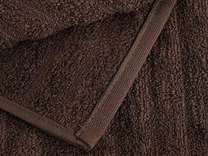 Ein Sof Pure Cotton Bath Towels(75x150 cms), Zero Twist | Super Absorbent | 500 GSM | Ribbed Design (Coffee Brown, Pack of 1) - Home Decor Lo