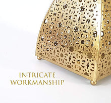 Load image into Gallery viewer, MORii - Festive Moroccan Lantern | Antique Gold Finish | Best Diwali Gift (Gold, Large) - Home Decor Lo