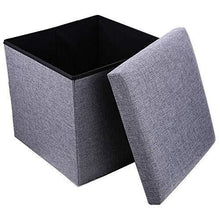 Load image into Gallery viewer, Almand Living Foldable Storage Bins Box Ottoman Bench Container Organizer with Cushion Seat Lid, Cube,Multi Colour(30X30X30 cm) (1 pcs) - Home Decor Lo