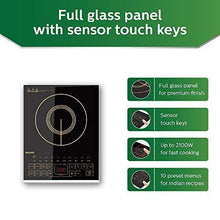 Load image into Gallery viewer, Philips Viva Collection HD4938/01 2100-Watt Induction Cooktop with Sensor Touch (Black) - Home Decor Lo
