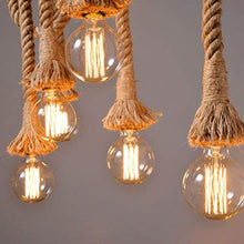 Load image into Gallery viewer, Quace Head Vintage Hemp Rope Pendant Light Fixture (110V-220V, Brown, 1m) - 4 Units - Home Decor Lo