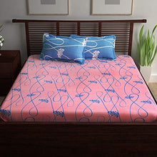 Load image into Gallery viewer, Story@Home Candy 120 TC Cotton Double Bedsheet and 2 Pillow Covers - Queen, Blue कपास डबल बेडशीट - Home Decor Lo