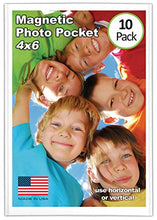 Load image into Gallery viewer, Magtech Magnetic Photo Pocket Frame, White, Holds 4 x 6 inches Photos, 10 Pack - Home Decor Lo