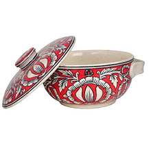 Load image into Gallery viewer, Craftghar Ceramic Serving Casserole Set of 3 | Serving Bowls with Lids (Set of 3)| 100% Microwave Safe | Red 3 Serve Casserole Set  (1250 ml, 900 ml, 600 ml) - Home Decor Lo