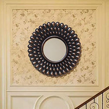 Load image into Gallery viewer, Upscale Set of 3 Wall Mounted 10 inch Decorative Mirrors with Clock for Living Room, Home Decor & Bedroom, Round Hanging Wall Decor Accessories - Gold - Home Decor Lo