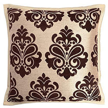 Load image into Gallery viewer, Saral Home Brown Medallion Design Soft Viscose &amp; Chenille Cushion Cover (Set of 2 pc, 40x40 cm) - Home Decor Lo