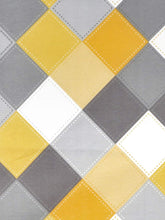 Load image into Gallery viewer, Ahmedabad Cotton 144 TC Cotton Single Bedsheet with 1 Pillow Cover - Yellow and Grey - Home Decor Lo
