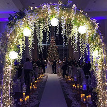 Load image into Gallery viewer, 12 Pack 1 Piece 3.6 Feet Artificial Fake Wisteria Vine Ratta Hanging Garland Silk Flowers String Home Party Wedding Decor (White) - Home Decor Lo