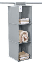 Load image into Gallery viewer, HomeStrap Hanging 3 Shelf Wardrobe Organizer: Grey - Home Decor Lo