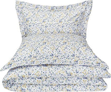 Load image into Gallery viewer, AmazonBasics Microfiber 3-Piece Quilt/Duvet/Comforter Cover Set - Queen, Blue Floral - with 2 pillow covers - Home Decor Lo
