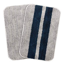 Load image into Gallery viewer, CAZIMO Anti Striped Skid Microfiber Door Mat Set of 2- 16 x 23 Inches, 40 cm x 58 cm (Blue : Grey) - Home Decor Lo