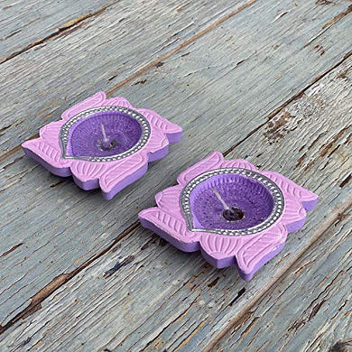 ILLUMINE by ARiANA. A Modern Diya (Candle) with Gel and Rose Fragrance (Aromatherapy), Pack of 2, (D2-H4) - Home Decor Lo