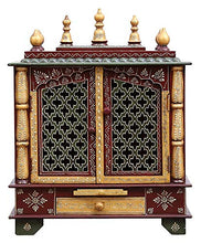 Load image into Gallery viewer, Jaipur Lane Wooden Pooja Mandap/Home Temple (60 cm x 30 cm x 75 cm, Temple 046) - Home Decor Lo