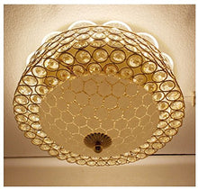 Load image into Gallery viewer, HomeShop52.com Peacock Luxury Crystal Round Chandelier Modern Hanging LED Lights (12-inch, Multicolour) - Home Decor Lo