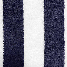 Load image into Gallery viewer, AmazonBasics 2 Piece Cotton Beach Towel - 477 GSM - 60" x 30" (152.4 cm X 76.2 cm) - Cabana Stripe, Navy Blue - Home Decor Lo