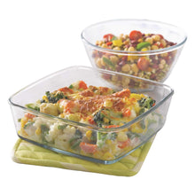 Load image into Gallery viewer, Borosil IH77GS02702 Mixing Bowl and Square Dish with Lid Set, 2-Pieces - Home Decor Lo