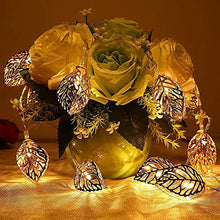 Load image into Gallery viewer, Ascension 16 Led 5 Meter Golden Metal Leaf Copper String Fairy Light for Home,Office, Diwali, Eid & Christmas Decoration Yellow - Home Decor Lo
