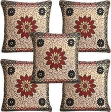 Load image into Gallery viewer, KK Home Store Decor Exclusive Velvet Heavy Fabric 500 TC Floral Design 5 Seater Sofa Cover with 6 Arm Set 3+2 Seater Sofa Covers with Arms Cover|16 Piece |-Multi - Home Decor Lo