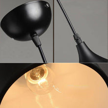 Load image into Gallery viewer, Citra Pack of 2 E27 Single Head Vintage Black Aluminium Hanging Light Pendant Ceiling Lights Lamp Industrial Retro Country Style led Bulb Dining Restaurant Bar Cafe Lighting Use (No Bulbs provided) - Home Decor Lo