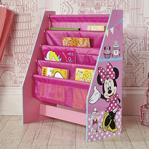Disney Wooden Minnie Mouse Sling Bookcase, Pink - Home Decor Lo