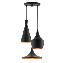 Load image into Gallery viewer, Black Finish Metal Shade Hanging Pendant Ceiling Lamp - Home Decor Lo