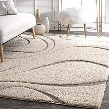 Load image into Gallery viewer, SWEET HOMES Carpet, Ultra Soft Handwoven shag Collection Modern Design. 3x5 Feet Color, Ivory/Beige - Home Decor Lo