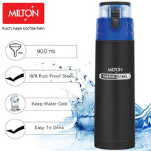 Load image into Gallery viewer, Milton Atlantis-900 Thermosteel Water  Bottle,900 ml,Black - Home Decor Lo