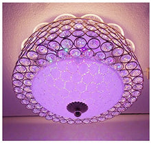Load image into Gallery viewer, HomeShop52.com Peacock Luxury Crystal Round Chandelier Modern Hanging LED Lights (12-inch, Multicolour) - Home Decor Lo