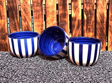 Load image into Gallery viewer, Hindustani Saudagar Hand Painted Ceramic Stoneware Serving/Snacks/Dessert Multi Purpose Bowl (Set of 3) Microwave Safe - Home Decor Lo