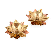 Load image into Gallery viewer, Collectible India Set of 8 Brass Small Lotus Shape Kamal Diya Oil Lamp for Home Temple Puja Articles Decor Gifts (8 Pcs) - Home Decor Lo