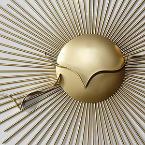 Craftter Metal Wall Hanging Sculpture (55 x 55 inch, Gold) - Home Decor Lo