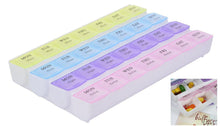 Load image into Gallery viewer, Bulfyss Food Grade Plastic Medicine Organizer Box(2.8x2.8x1.5cm, Multicolour) - Home Decor Lo