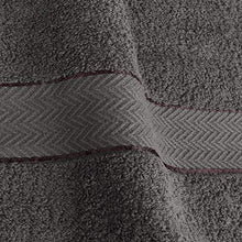 Load image into Gallery viewer, Cloth Fusion Brookwella 500 GSM Premium Super Absorbent Cotton Bath Towel Set of 2 Pcs- (70x140 cm, Grey & Beige) - Home Decor Lo