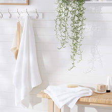 Load image into Gallery viewer, AmazonBasics Fade-Resistant Cotton Bath Sheet - Pack of 2, White - Home Decor Lo